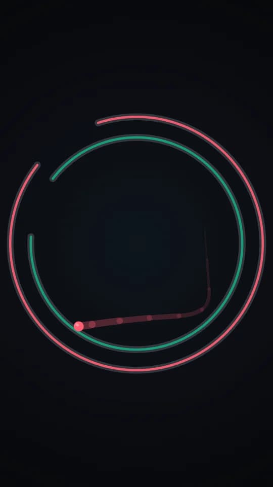 Climax frame of the Nested rings scene, drawn by the engine